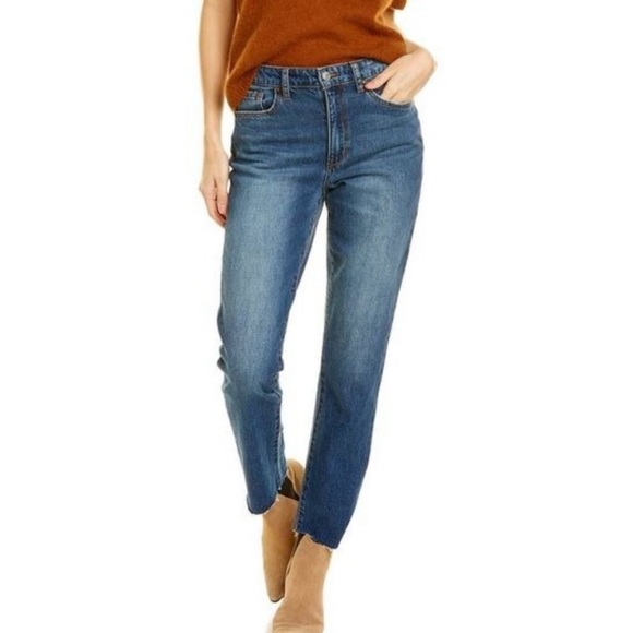 Joe's Jeans Denim - Joes Jeans Straight Leg Raw Hem Paula Blue size 27